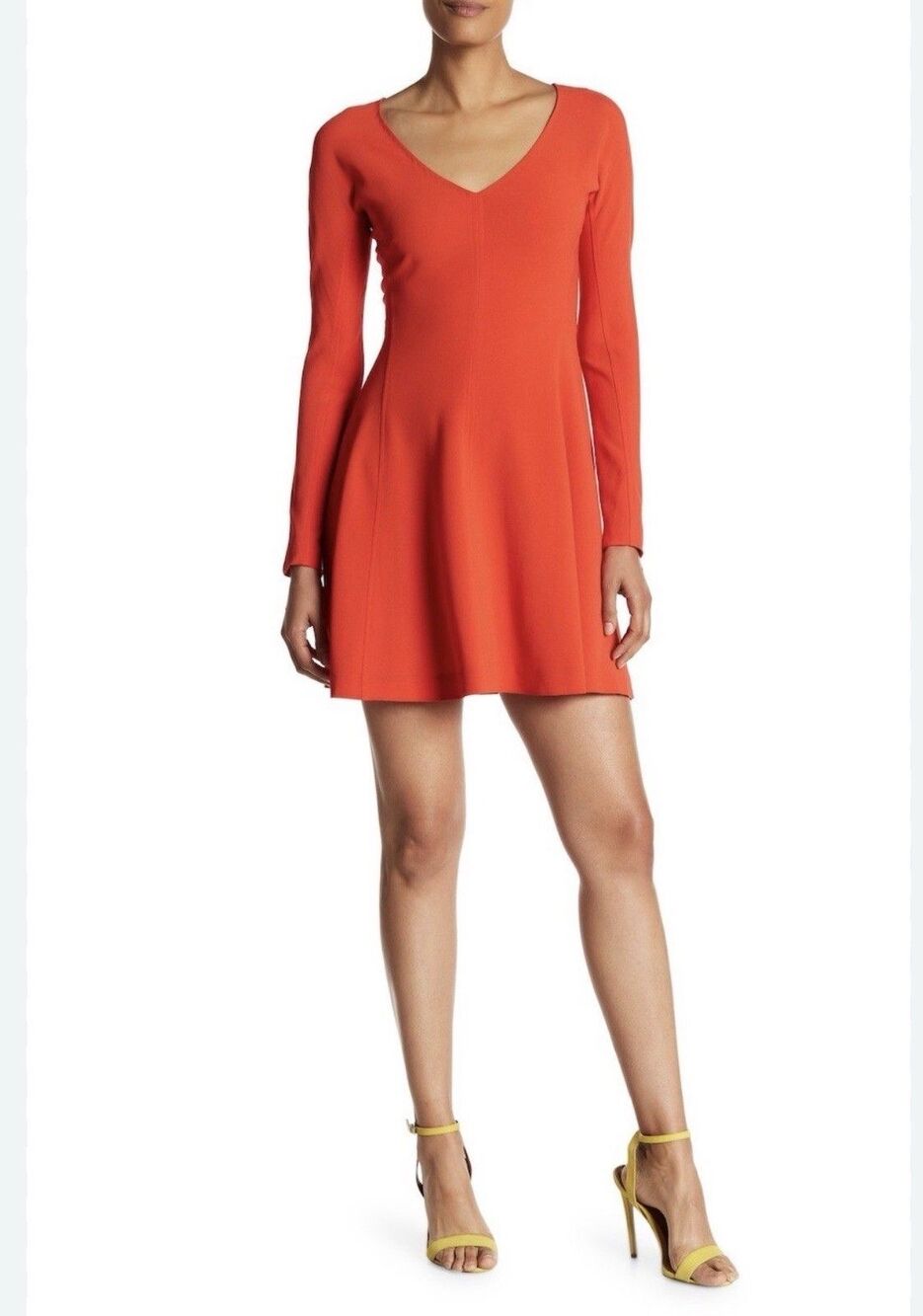 Diane Von Furstenberg NWT 6 Brire Red V Neck Dress